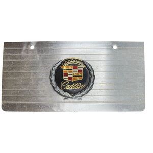 Cadillac Automobile Plate With “ Cadillac Wreath and Crest” Logo Vintage